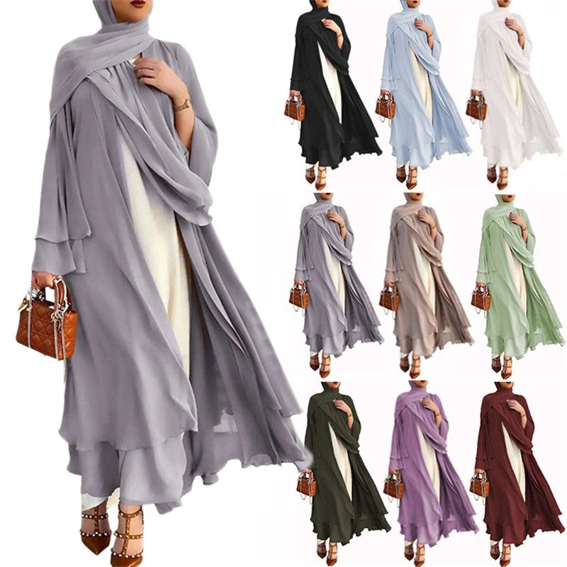 

Open Abayas Kimono Women Muslim Maxi Dress Eid Ramadan Dubai Kaftan Turkey Party Gown Robe Jalabiya Kebaya Caftan Marocain Femme