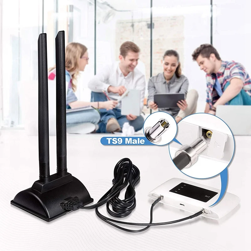 4G LTE 공중 TS9 C 마그네틱 베이스 MIMO 안테나, MiFi 모바일 핫스팟 라우터, 화웨이 E5577 E5573 (TS9), 6DBi