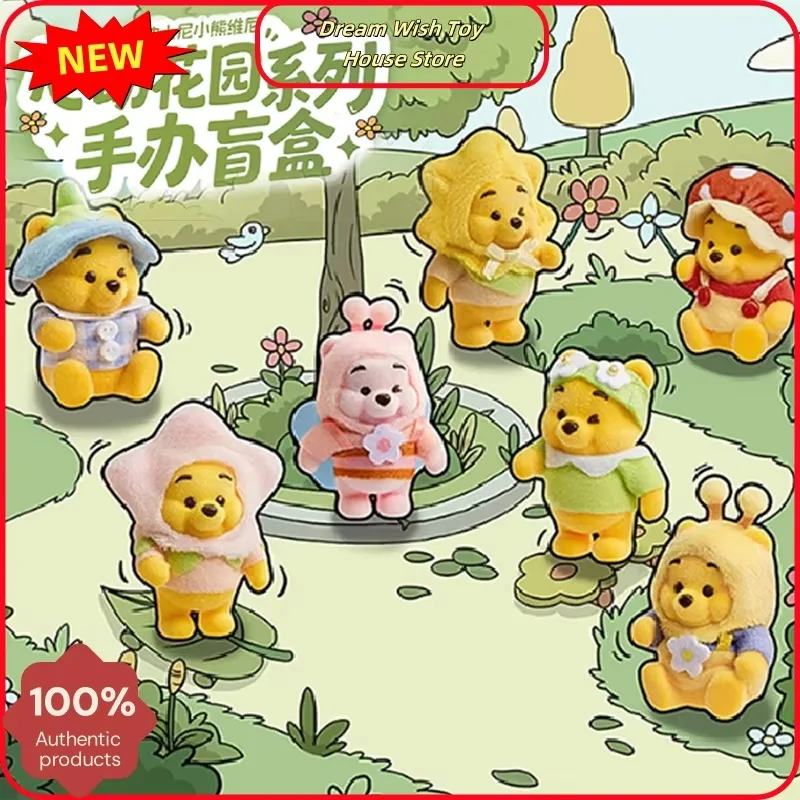 

New Disney Winnie the Poodle Heartbeat Garden Series Trendy Blind Box Cute Toy Handmade Model Decoration Children's Gift