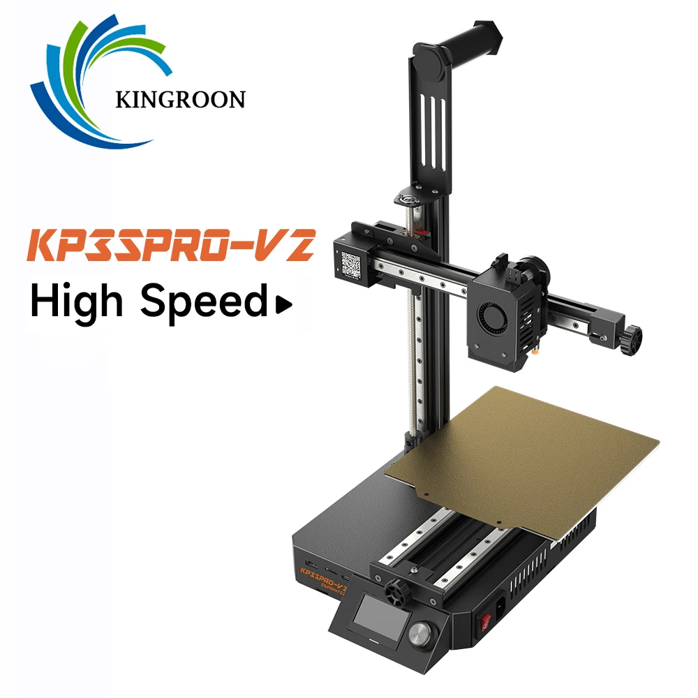 

KINGROON KP3S Pro V2 High Speed 3D Printer Fast Printing Max 500mm/s 3DPrinter 25 Point Auto-Leveling 100Mbps Network 3D Printer