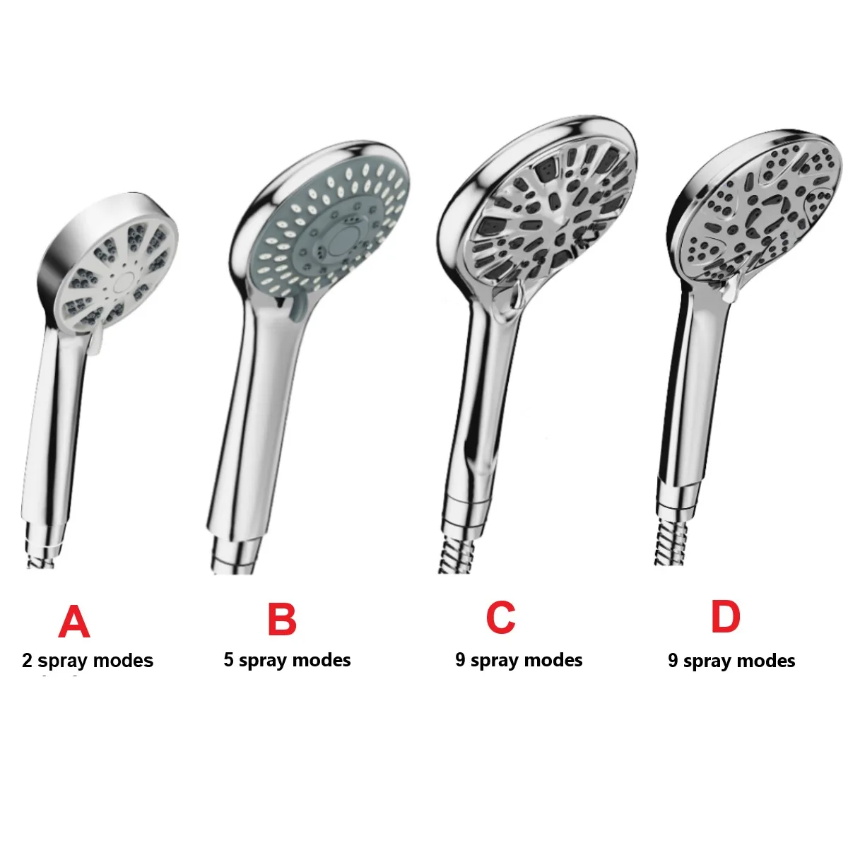 

Ручной тропический душ высокого давления, подходящий для ванной комнаты, 4 модели на выбор.