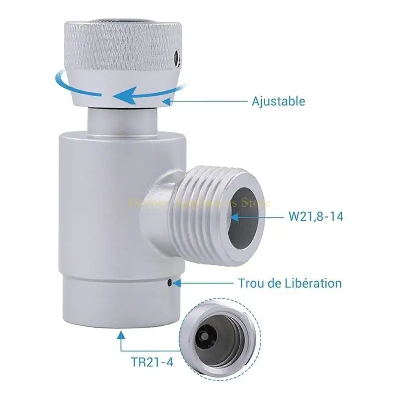 D0AB 휴대용 어댑터 금속 재료 수족관 조절기 탄산 음료에 완벽한