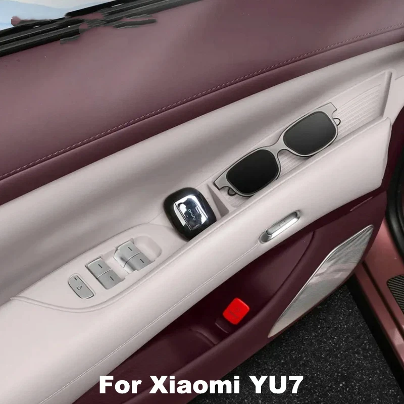 For Xiaomi YU7 2025 2026 Car Window Lift Button Silicone Pad Car Door Storage Pad Car Interior Upgrade Parts