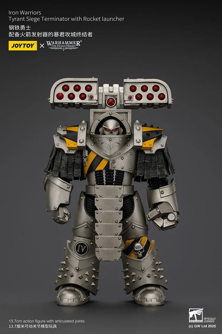 

JOYTOY Warhammer "The Horus Heresy" Lron Warriors Tyrant Siege Terminator With Rocket Launcher Action Figure Doll Decoration