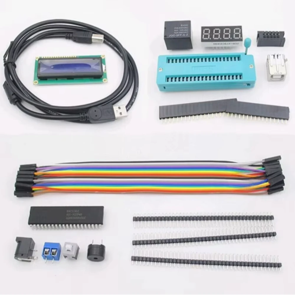 STC89C52 51 AVR MCU Learning Board DIY Kit Accessories 51 Single Chip Development Training