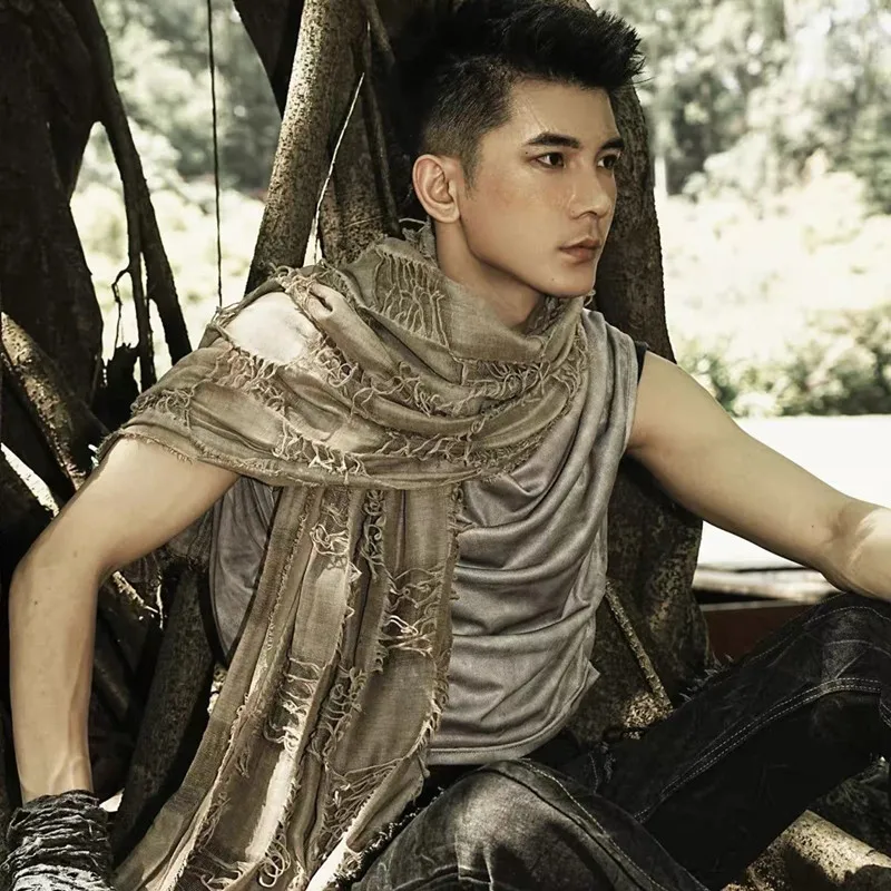 NEU Retro Apokalyptischer Schal Umhang – Fotostudio Requisite Fantasy Dune Kostüm Unisex Steampunk Outdoor Fashion