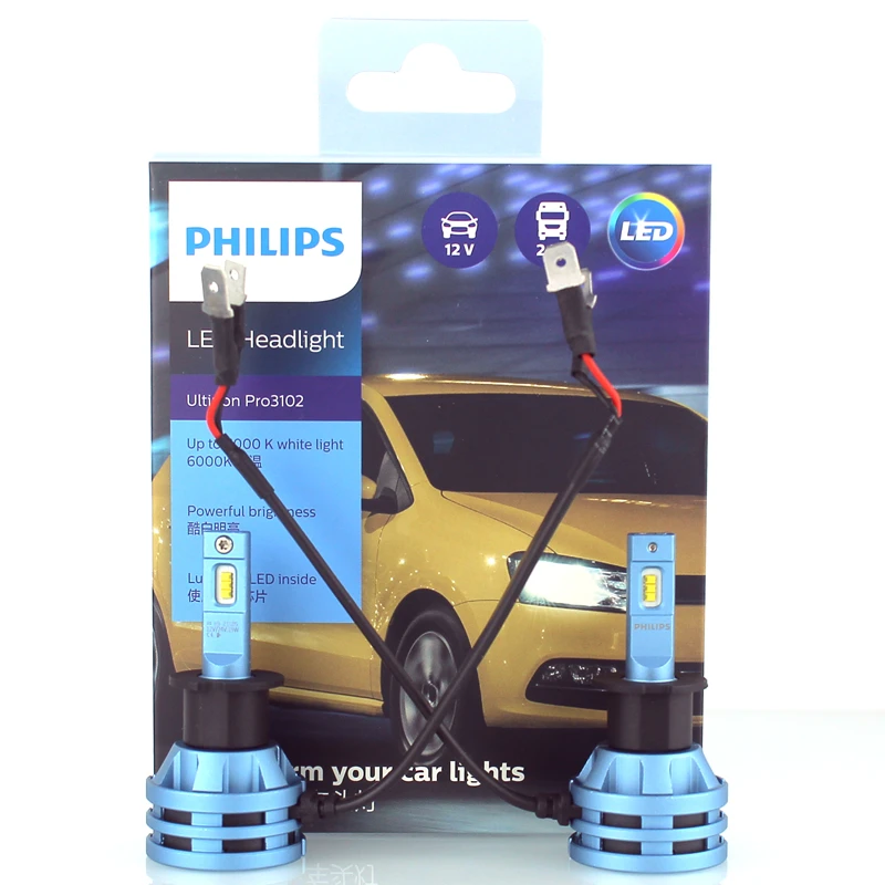 Philips LED H1 H3 H4 H7 H11 Ultinon Pro3101 12 V/24 V 6000 K Helder Wit HB3 9005 HB4 9006 HIR2 9012 Auto Koplamp LED Lampen