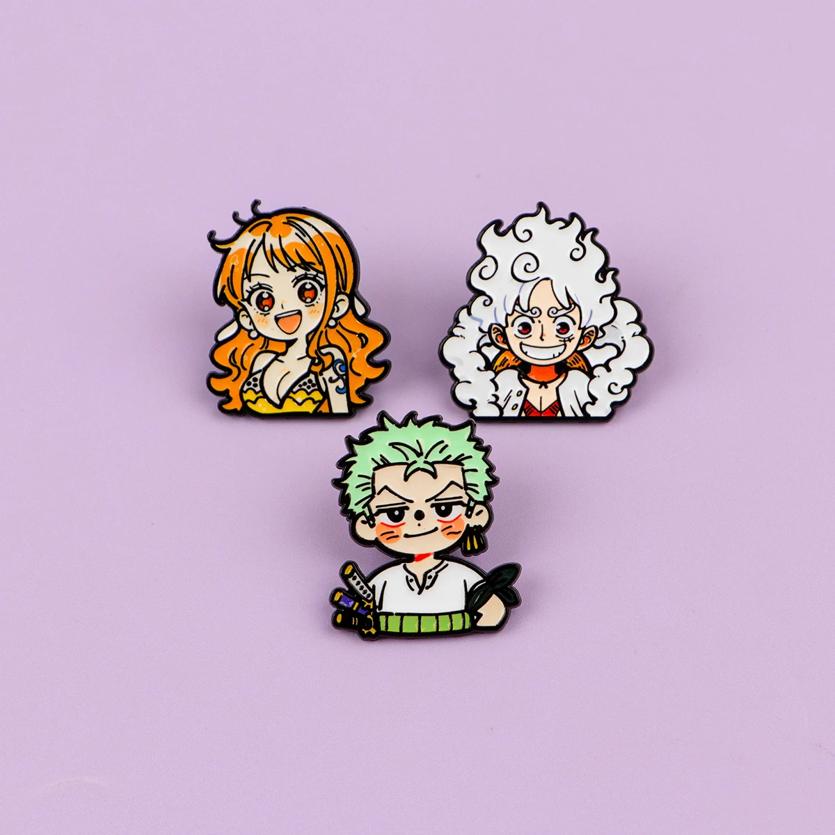 3er-Set niedliche Emaille-Pins mit Cartoon-Anime-Motiven für Mäntel, Damenbroschen, modische Reversnadeln, Schmuckgeschenk für Fans und Freunde