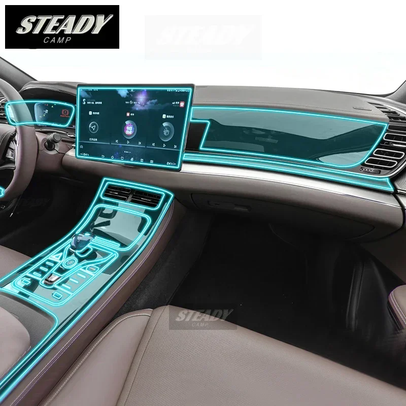 

For BYD HAN 2020-2022 2023 Car Interior Center Console Transparent PPF-TPU Protective Film Anti-scratch Repair Accessories Refit