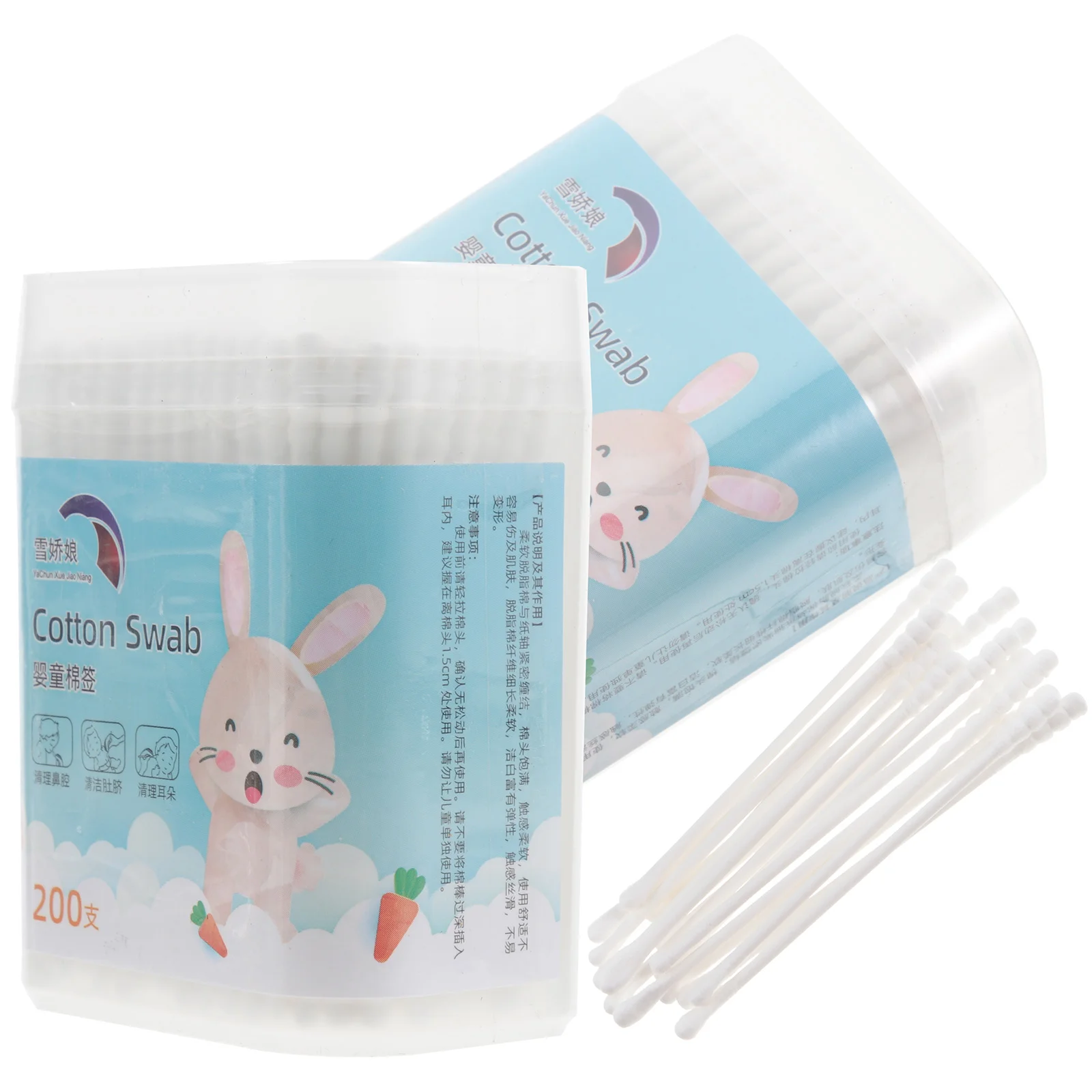 

400 PCS/2 Cotton Swab Baby Accessories Buds Swabs for Kids Newborn Make up Absorbent Balls Child Travel