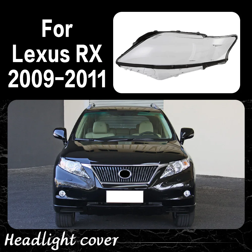 Car Front Lights Cover For Lexus RX RX270 RX350 RX450 2009 2010 2011 Glass Headlight Case Headlight Lens Cover Car accessories
