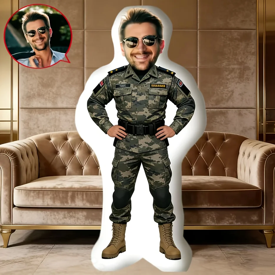 Best Police Personalized Custom Character Photo Pillow, Custom-Made Pillow Gift for Police Couples, High-Definition Image Printi