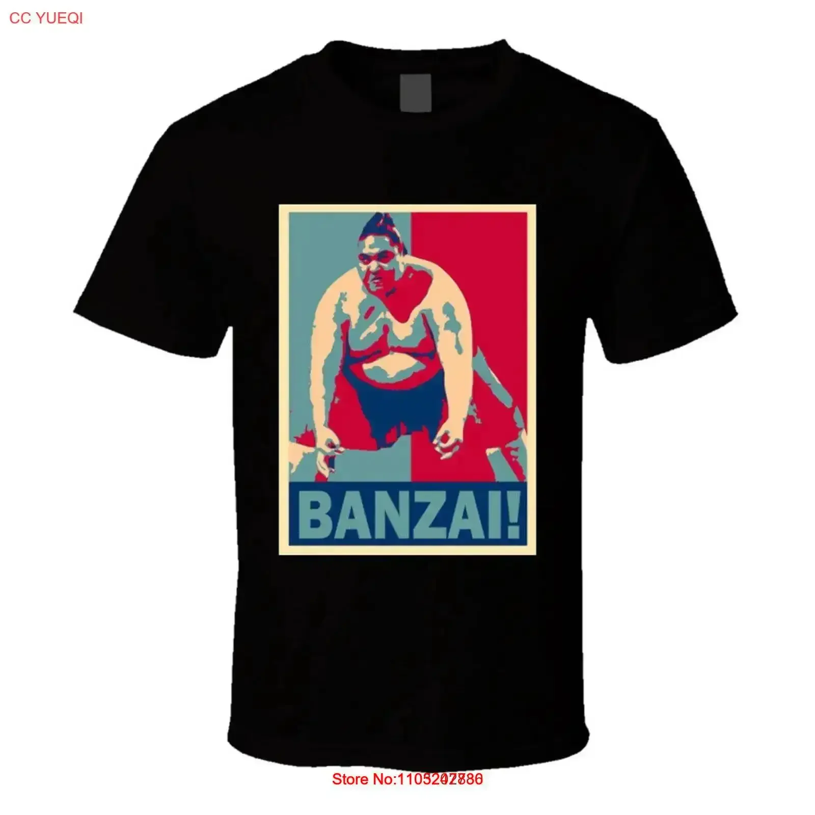 Camiseta Yokozuna Banzai Wrestling Hope, estilo vintage, lavada, para uso diario, suave, transpirable, ropa de diseñador, estilo casual urbano.
