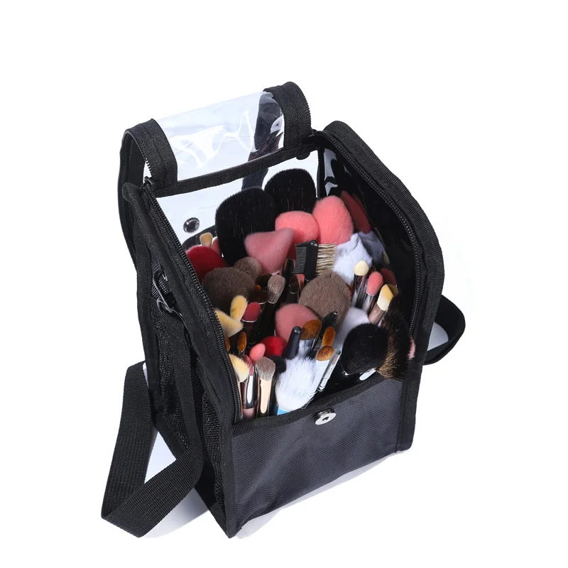 Stand Cosmetic Bag Makeup Brush Case Makeup Tools Cosmetic Bag Makeup Brush Organizer Artist Cosmetic Storage Bag with Strap