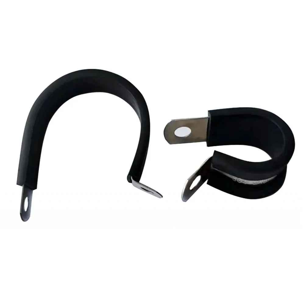 10 stuks roestvrij staal rubber gevoerde P clips slang klem kabel montage clip 13mm 19mm 22mm 24mm 26mm 32mm Home Hardware