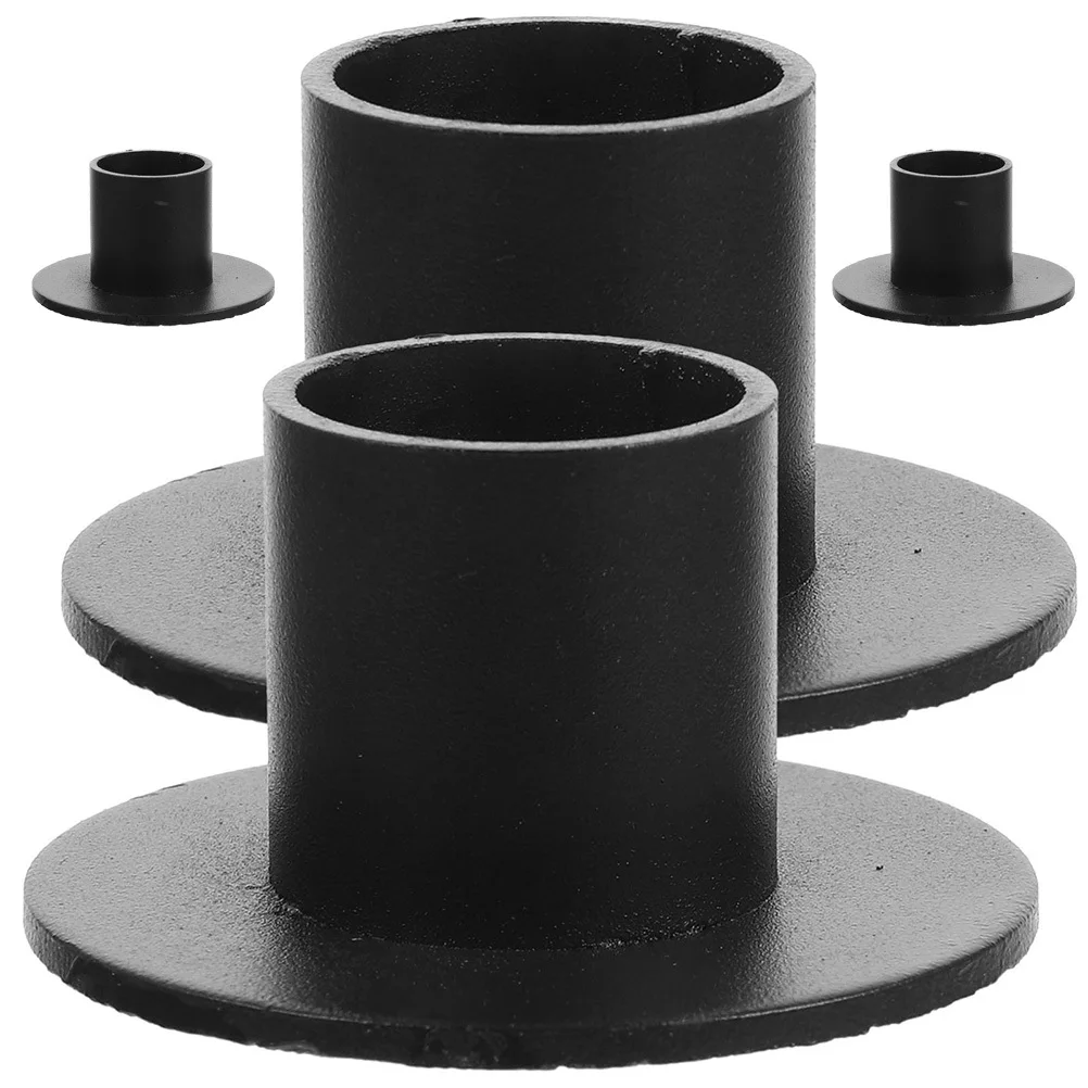 

4Pcs Metal Iron Holders Vintage Rustic Candlesticks Tabletop Decor for Weddings Parties Romantic Atmosphere