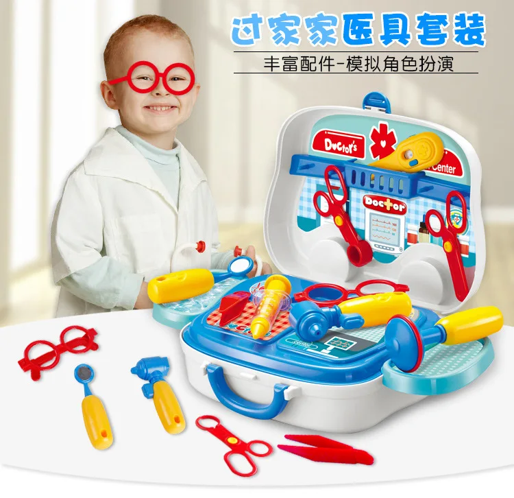 Children's Playhouse Toy Series Simulation Kitchen Utensils Dressing Table Suitcase
