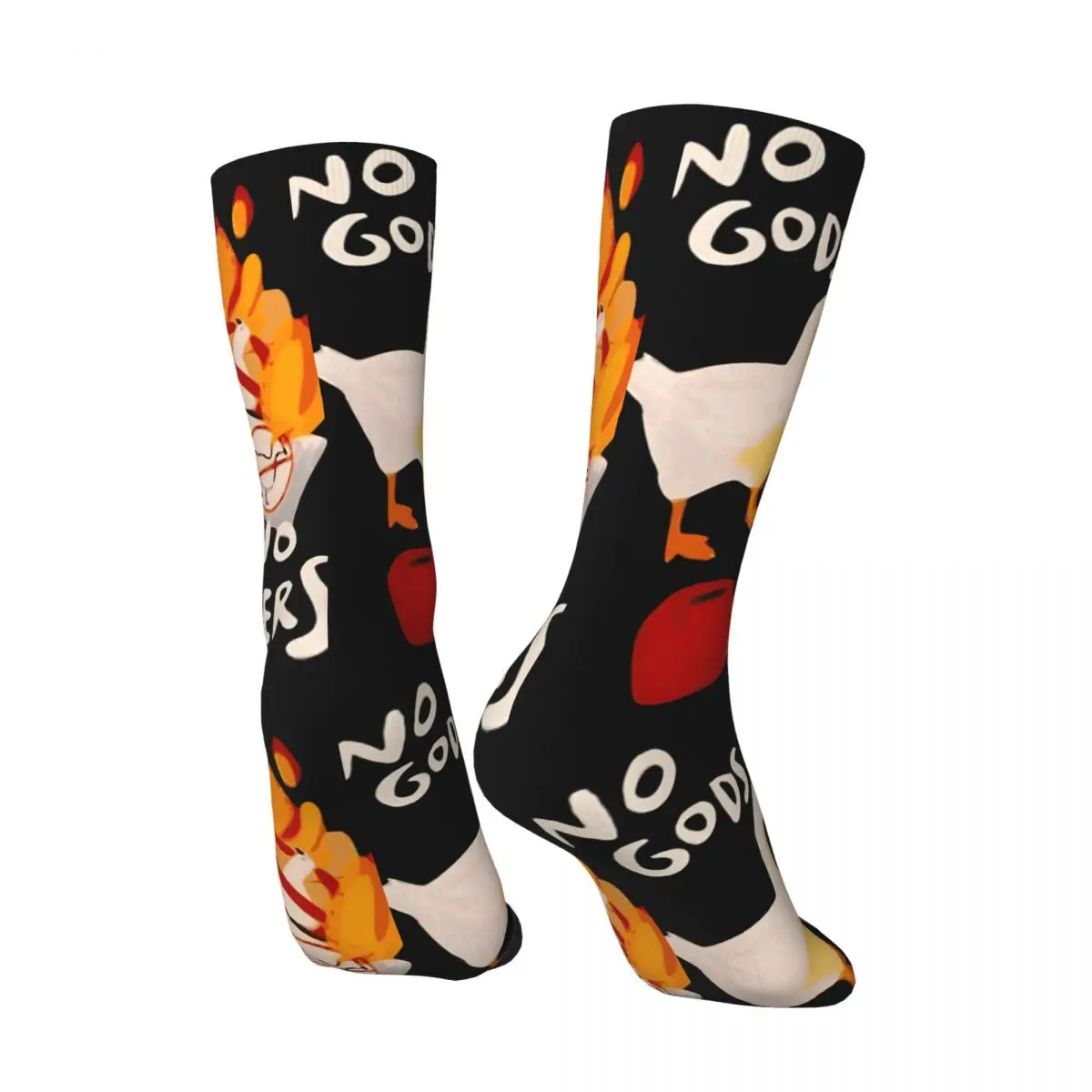 Hip Hop Vintage Fires Crazy Men's compression Socks Unisex U-Untitled Goose Game Harajuku Pattern Printed Funny Novelty Happy