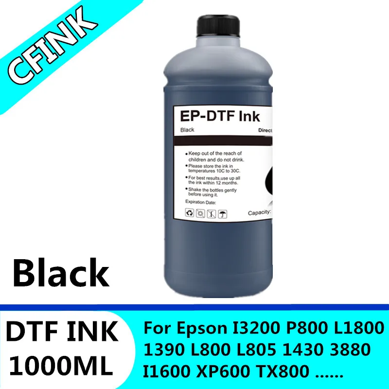 For DTF Ink 1000ML Direct to Transfer Film Ink For Epson Print head i3200 XP600 TX800 L1800 1390 L805 All DTF Ink Printing