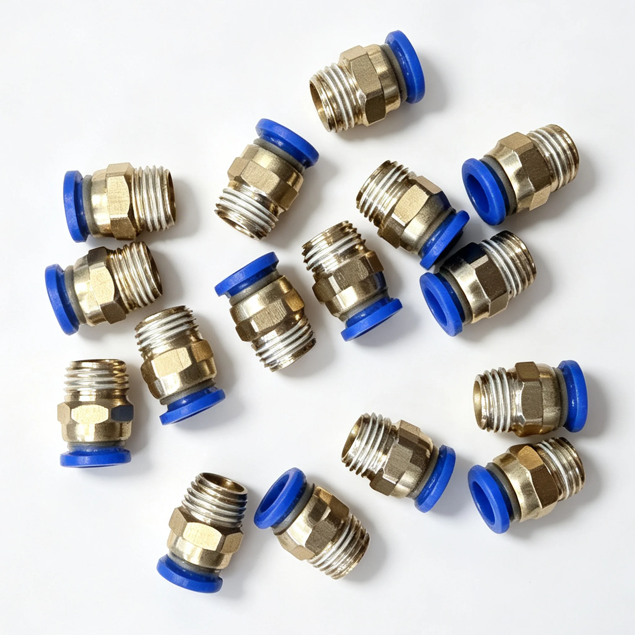 50/100PCS PC 4/6/8/10/12mm Male Thread 1/8 1/4 3/8 1/2 Hose Fittings 4-m5 Pipe Quick Connectors Pneumatic Air Connector Fitting