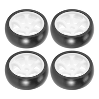 DELAM-4Pcs Hard Plastic Drift Tire Tyre Wheel For Wltoys 284131 K969 K989 P929 Mini-Z Mini-Q Mini-D 1/28 RC Car Upgrades Parts