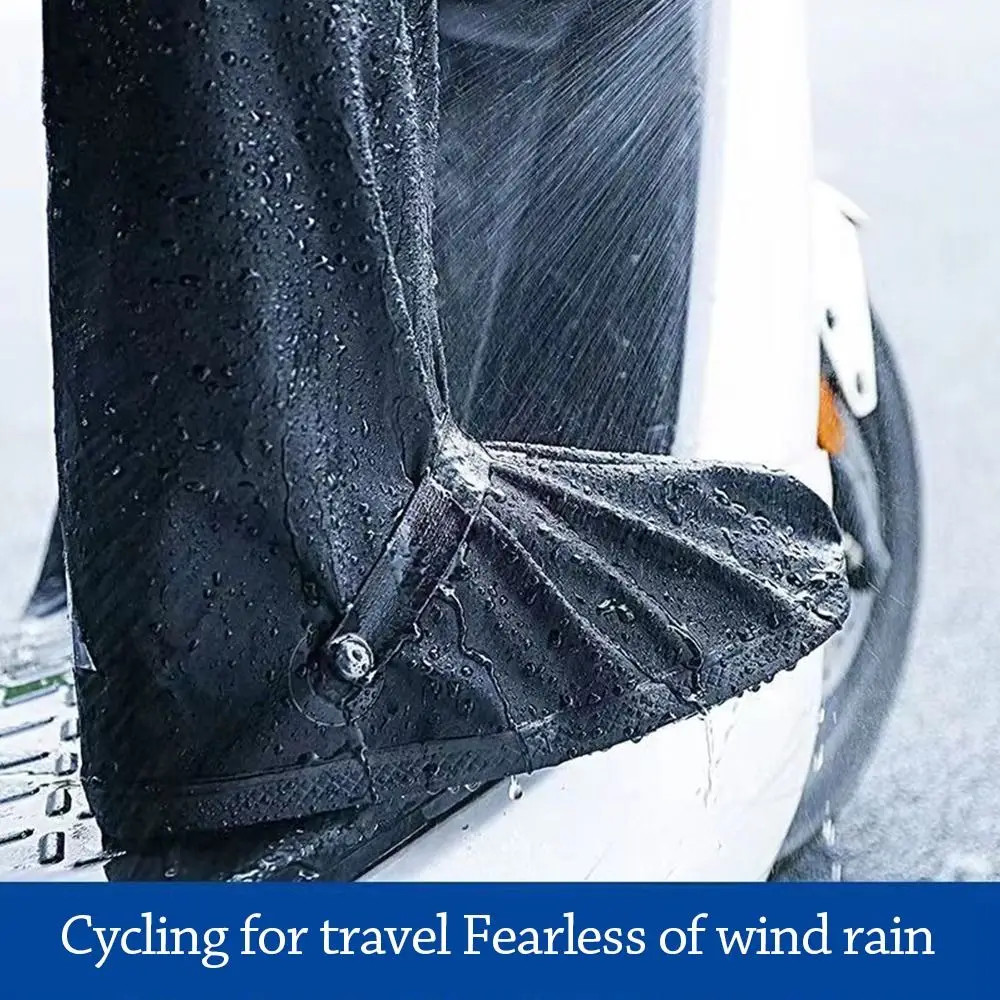 Black Rain Boot Shoe Cover Rainproof Dustproof Motorcycle Shoe Cover High Top Non Slip Bike Rain Cover for Motorcycle Bike
