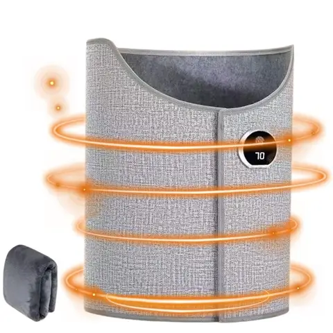 Electric Silent Foldable Leg Warmer Pro - Under Desk Electric Foot Heater with Thermostat & Auto Shut Off for Office Home Timer