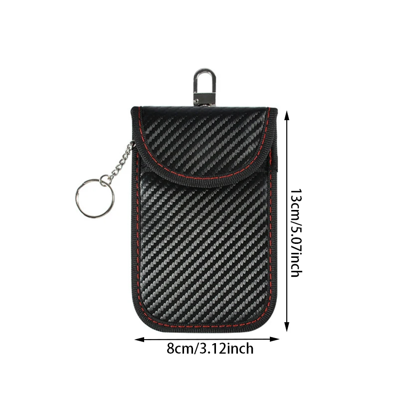 Car RFID Signal Blocking Cover Shielding Zipper Box Key Bag Remote Control Key Shielding Leather Shielding Shell Protector
