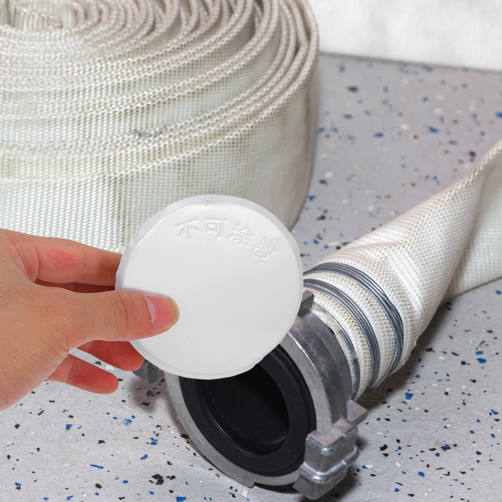 

Concealed Sprinkler Cover Fire Nozzle Plate Elegant Appearance Easy Clean Installation Ceiling Interior White Color