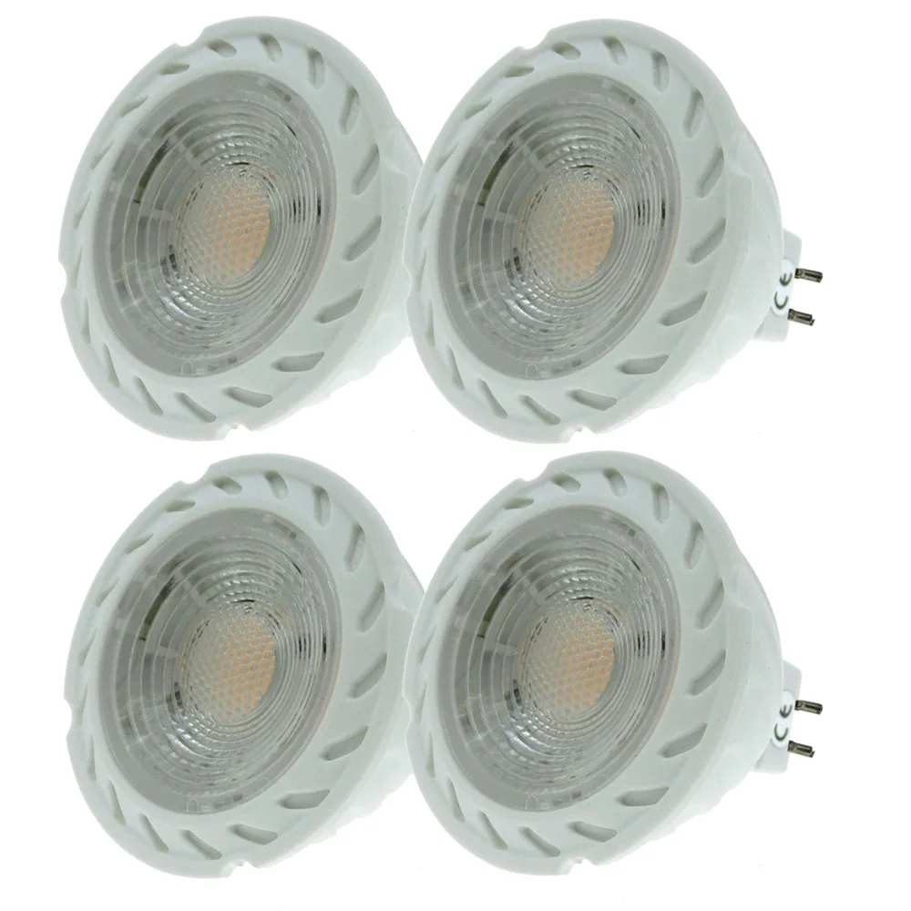 

4-Piece 5W MR16 LED Light Bulbs 12v 50w Halogen Replacement GU5.3 Bi-Pin Base 2700K Outdoor Landscape Flood Track Lighting