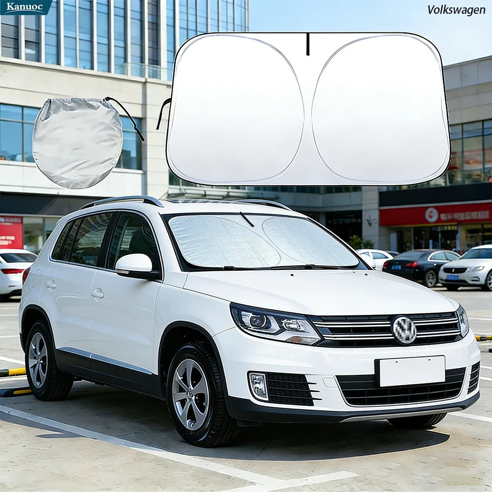 

Windshield Sun Shade For Volkswagen Tiguan 2008-2025 Car Sunshade Sun Visor Protector Foldable Blocks UV Rays