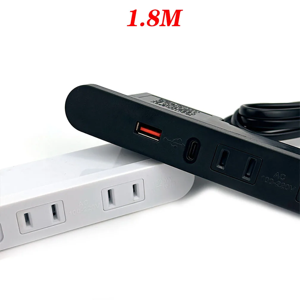 220v US Plug Power Strip with 5A 2 AC Outlets 1USB Port 1Type C Multi Socket Wall Socket Universal Network Filter Fast Chargin