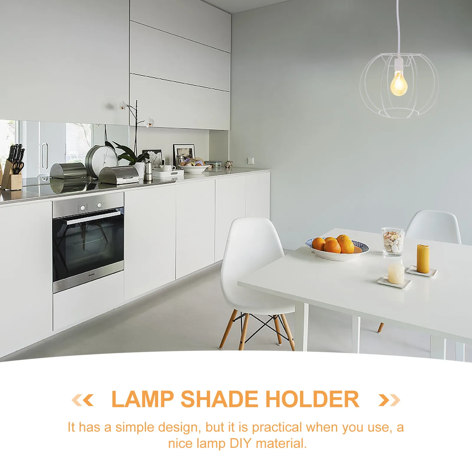 

1Pcs Iron Lantern Frame Sturdy Anti-Rust DIY Lampshade Frame Pendant Lamp Bracket Home Decor Lamp Shade Holder Kit