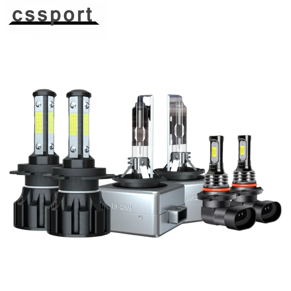 

H7 + D1S + 9006 6 шт. светодиодные лампы дальнего и ближнего света + светодиодные противотуманные фары HID дальнего света для Cadillac Escalade COMBO 2007-2008 гг.