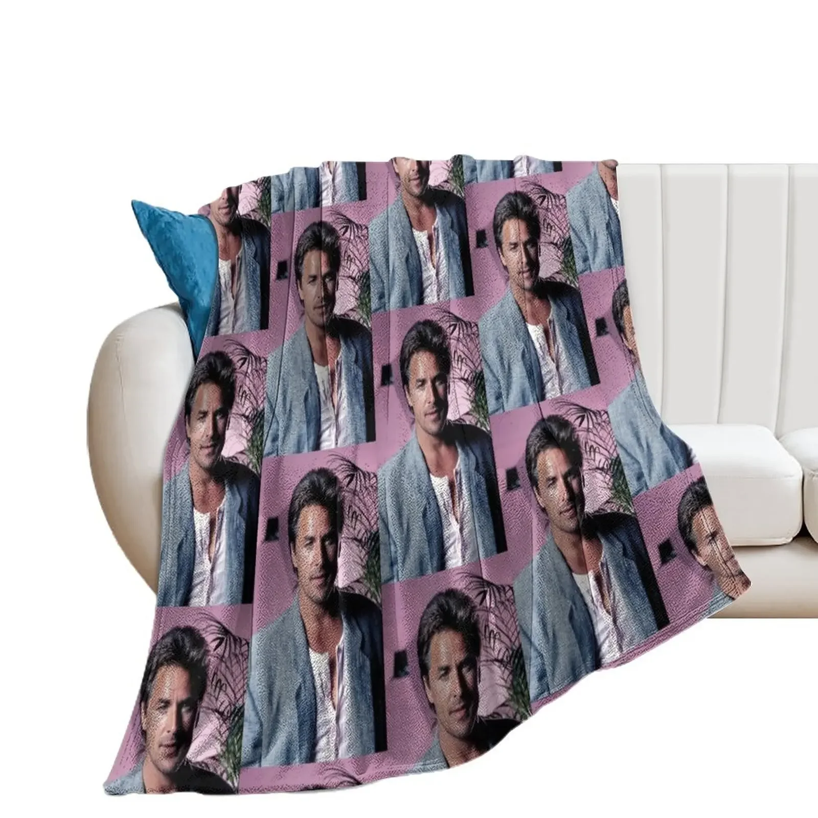 

Don Johnson MIAMI VICE Throw Blanket Furry Luxury Throw Blankets