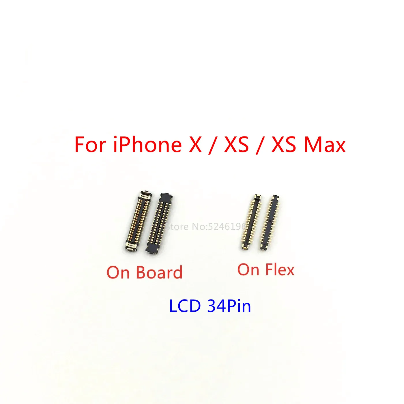 5 uds-10 Uds pantalla LCD conector FPC 34 pines para iPhone X iPhone XS iPhone XS Max enchufe a bordo