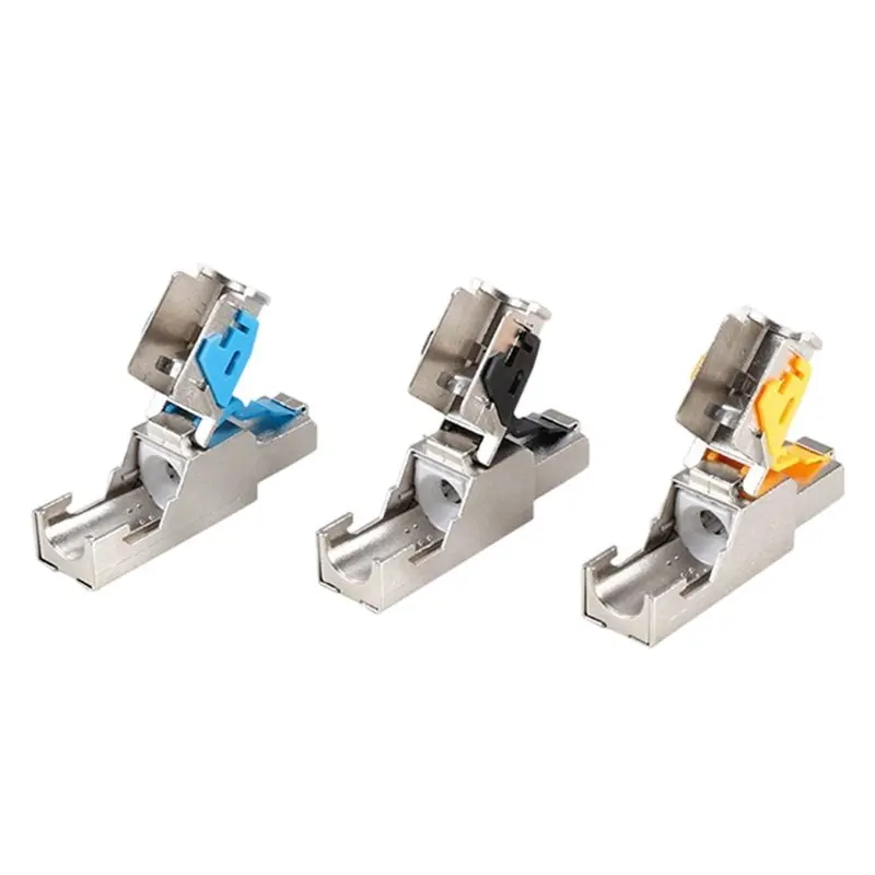 ABYP RJ45 Connector 5G Shielded No-Crimp Ethernet Crystal Head Tool-Free STP Network Plug RJ45 Connector
