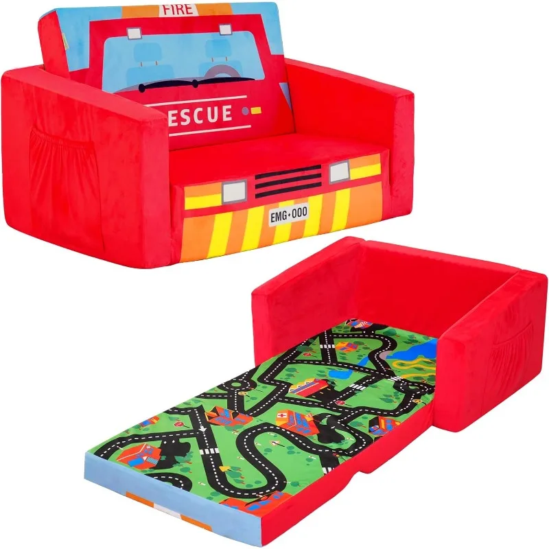 

Kids Sofas Children's Sofa Bed Baby's Upholstered Couch Sleepover Chair Flipout Open Recliner