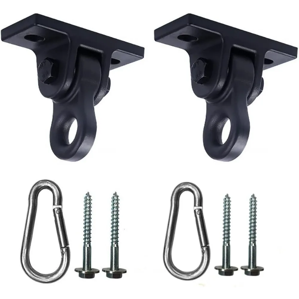 Heavy Duty Black Swing Hangers Screws Bolts Included Over 5000 lb Capacity Playground Porch Yoga Seat Trapeze Wooden Sets Indoor