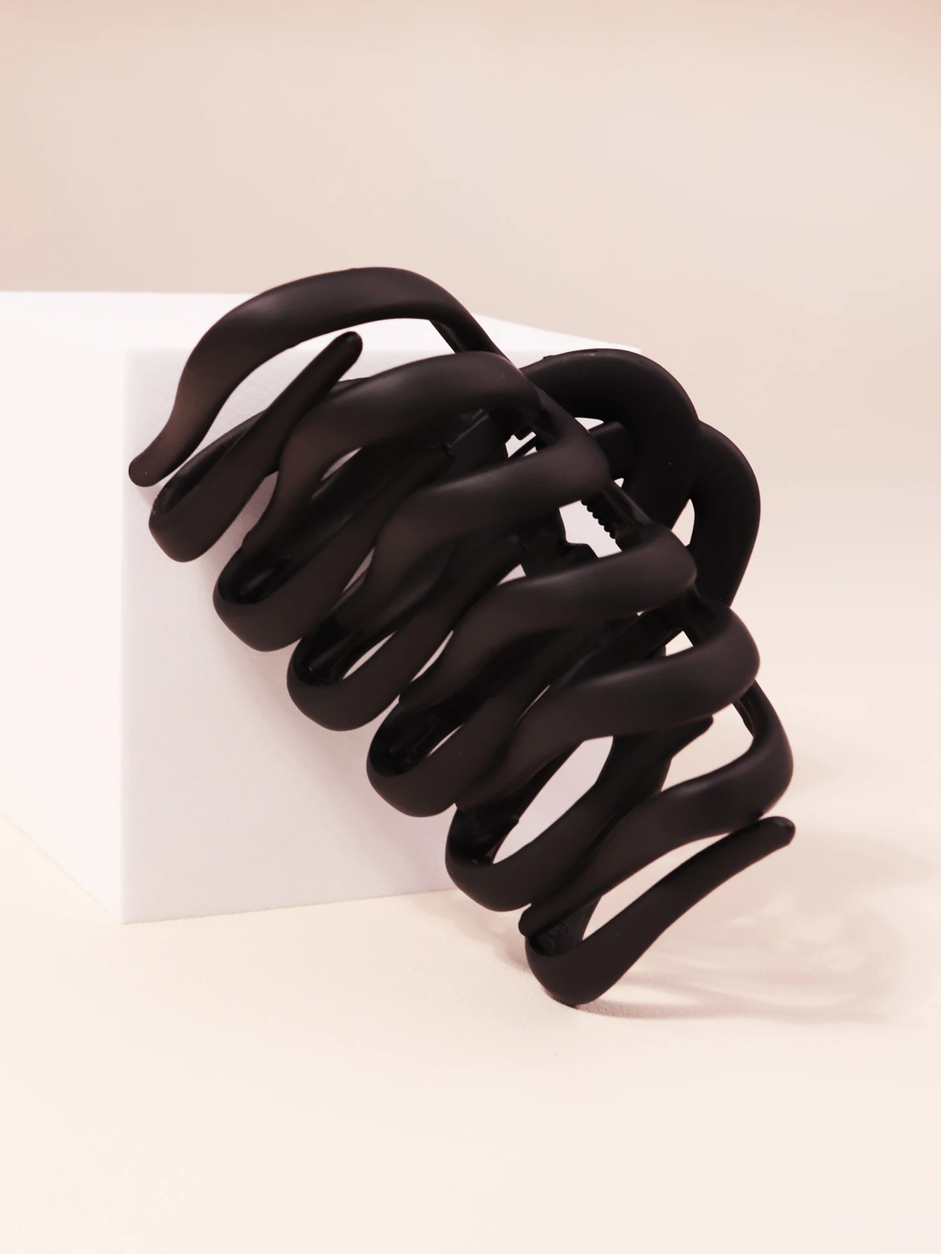 1/2pcs 투명 서리로 덥은 헤어 클립, 긴 머리, 두꺼운 머리, 무광택 솔리드 컬러 헤어 클립에 적합, 실제 머리 가발 전용