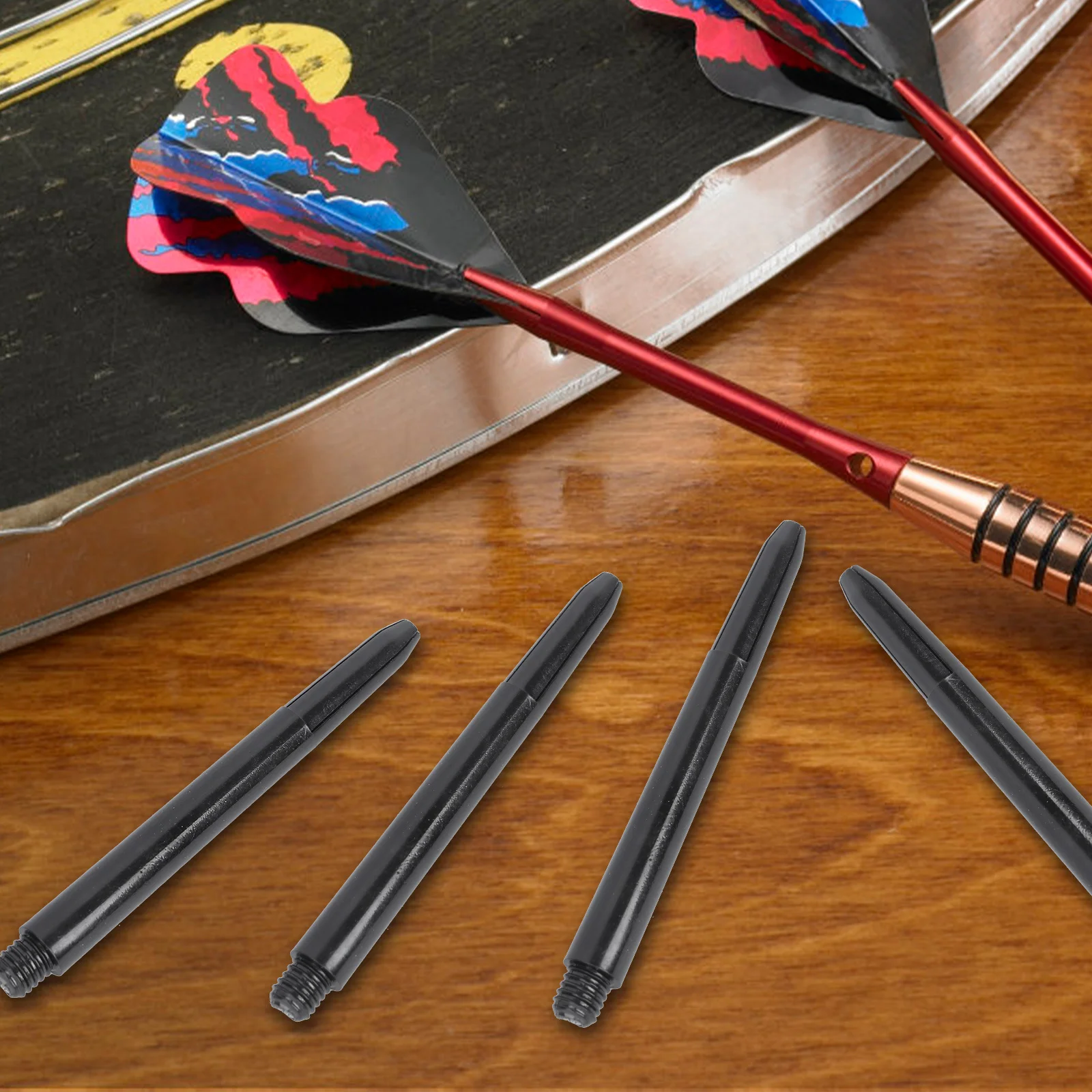 

100pcs Threaded Dart Shafts Plastic 48Mm Medium Length Screw For Dart Flights Accessories Stems Pole Rod Outdoor