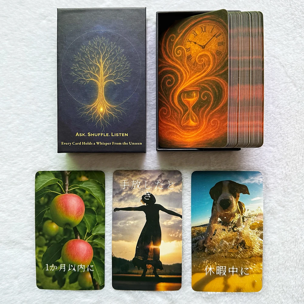 

Japanese Oracle Deck, Time-Themed Oracle Cards for Self-Discovery, Prediction & Spiritual Guidance, 12x7cm, 54 Cards