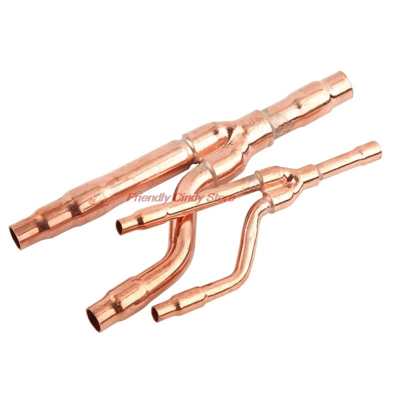 1PCS 18T 22T 33T 72T 73T 75T Copper Splitter Branch Device Weld Pipe For Central Air Conditioner