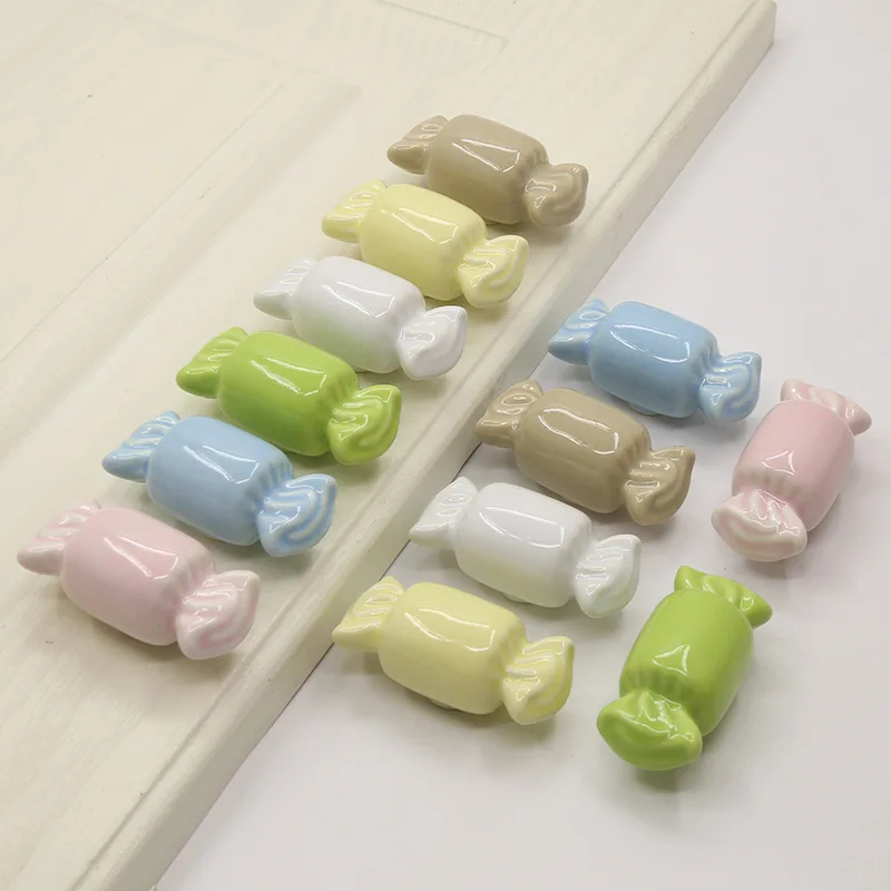 Cute Candy Cabinet Knobs Kitchen Cabinets Pulls Ceramic Dresser Wardrobe Cupboard Knobs Cabinet Door Knobs Furniture Handle