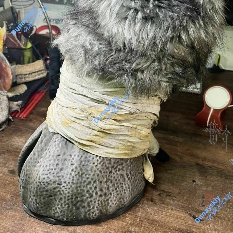 Cloven Hoof Demon Cosplay Shoes Illidan Stormrage Split Toe Fur Bandage Foot Guards World of Warcraft Fantasy Halloween - view 4