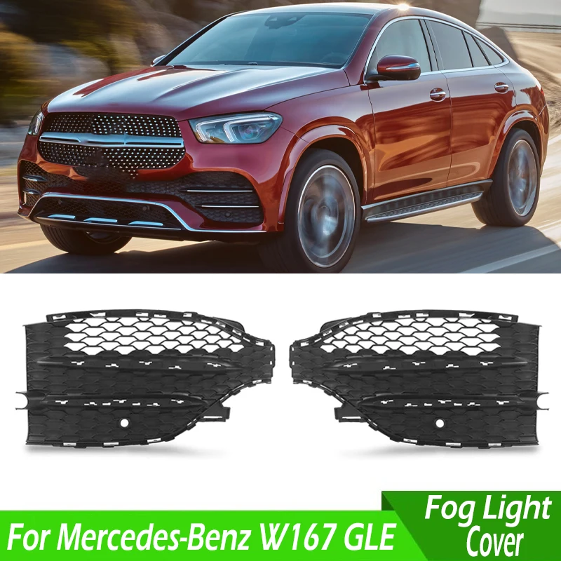 

For Mercedes-Benz W167 GLE 2020-2022 Front Bumper Lower Grille Grill Cover Fog Light Frame Grilles Trim A1678857403 A1678857503