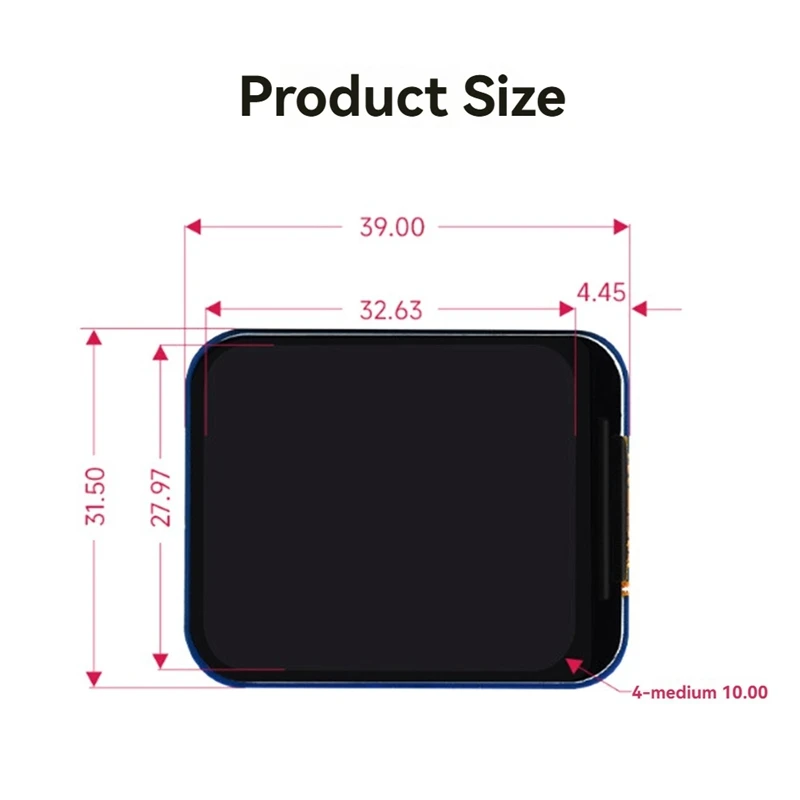 B50B-1.69 polegadas IPS Color LCD Display 240 X 280 Resolução SPI Interface 262K Tela colorida