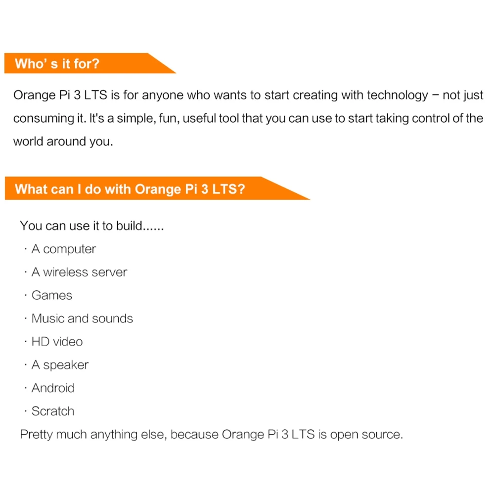 Stylish-For Orange Pi 3 LTS Development Board 2G8G EMMC With +BT5.0,Allwinner H6 Soc,Open Source Board Computer,Run Android
