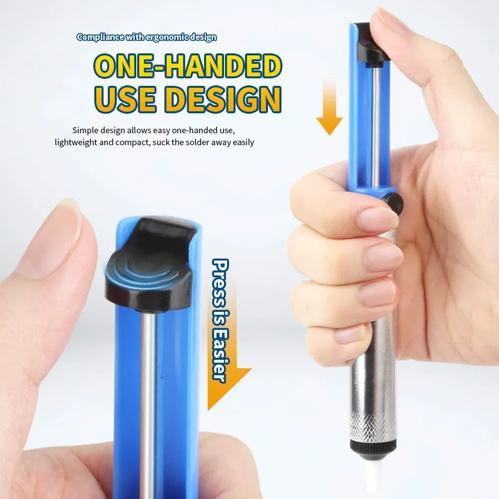 الألومنيوم مضخة شفط سبيكة لحام مزيل فراغ القصدير بندقية أداة لحام شفط كأس أداة اليد الفعالة لسهولة إزالة لحام
