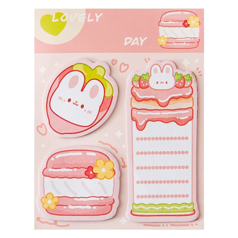 Cartoon Creative Combination Sticky Notes, High-value  Memo Pad, Cute, N Times Sticky Notes Decorative Message Posts Stationary